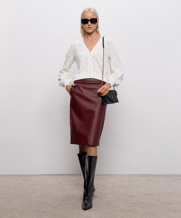 Twinset Белый кардиган с кашемиром 262TP3023 изображение 2