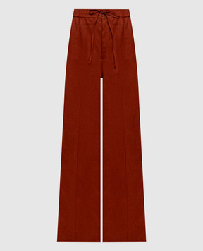 Twinset Теракотові штани з льону 261TT2302