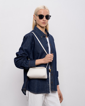 Ami Paris Біла шкіряна сумка Carrousel ULL729AL0103