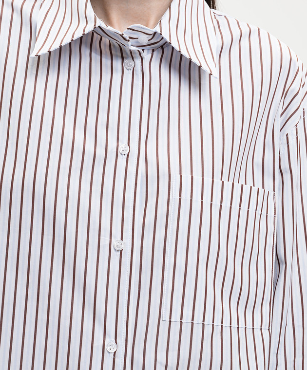 Loulou de Saison Белая рубашка MAUD в полоску MAUD изображение 5