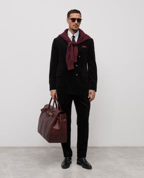 Brunello Cucinelli Черные вельветовые брюки MY499L00M