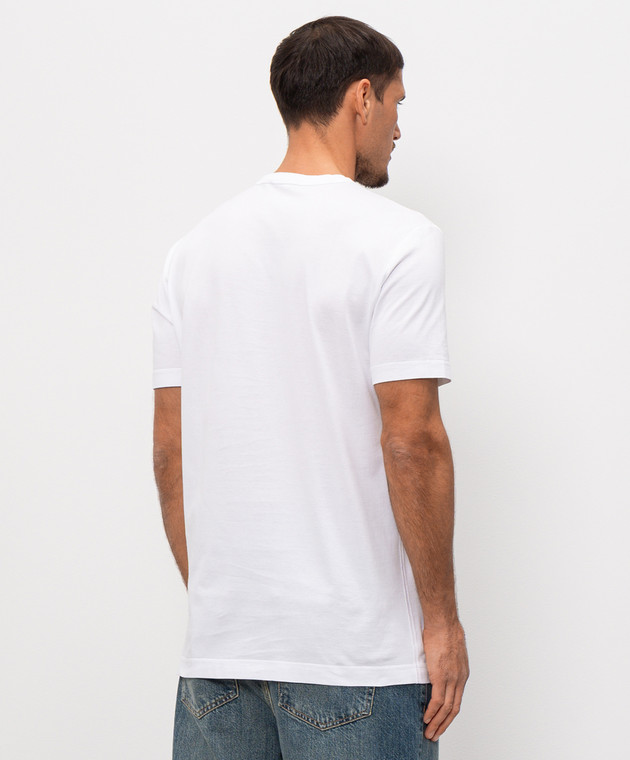 Dolce&Gabbana Біла футболка з патчем логотипа G8PT1TG7P1B зображення 4