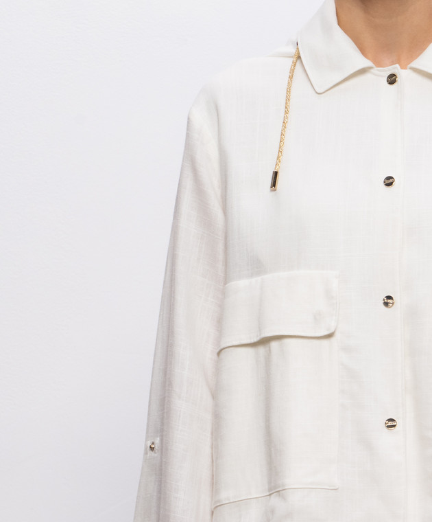 Herno Біла куртка з льоном GI000392D12689 зображення 5