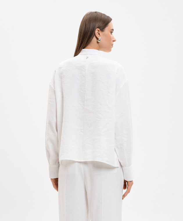 Dondup Белая рубашка с монограммой DC493IF0049DXXX изображение 4