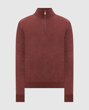 Brunello Cucinelli Бордовый джемпер из кашемира M2200124