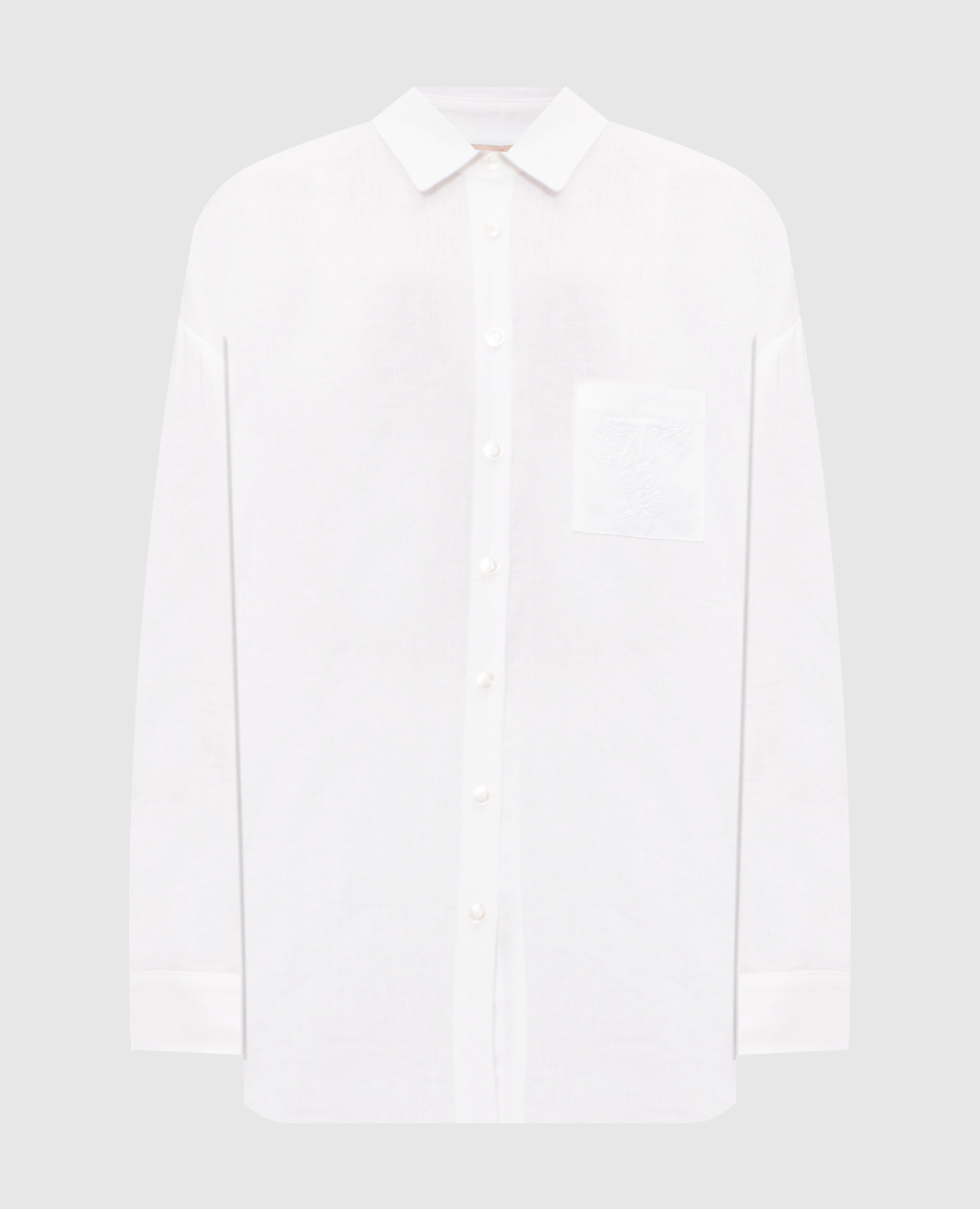 Біла сорочка з льону