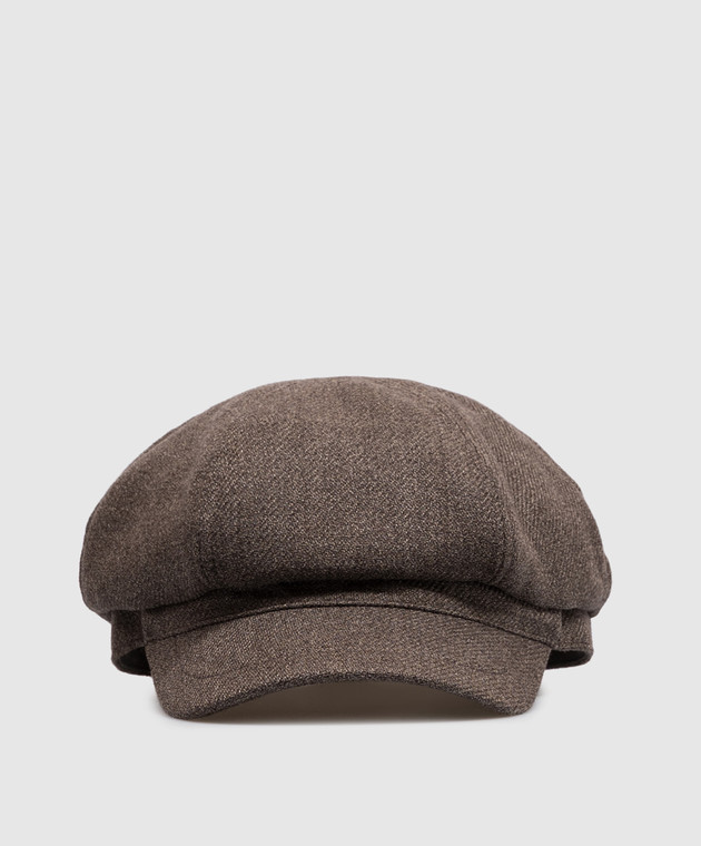 Brunello Cucinelli Коричнева кепка з вовни MV4369856