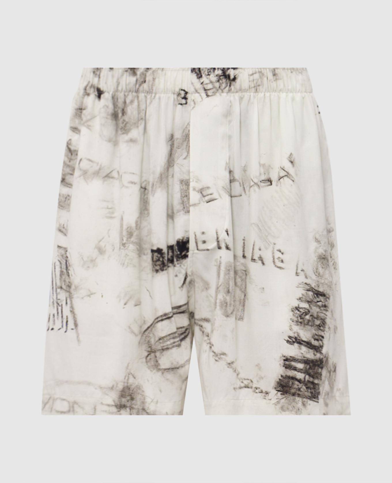 

Шорты цвета айвори с принтом логотипа, Бежевый, Шорты