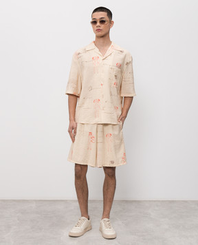 Misbhv Бежеві шорти Devil Postcard 260M301