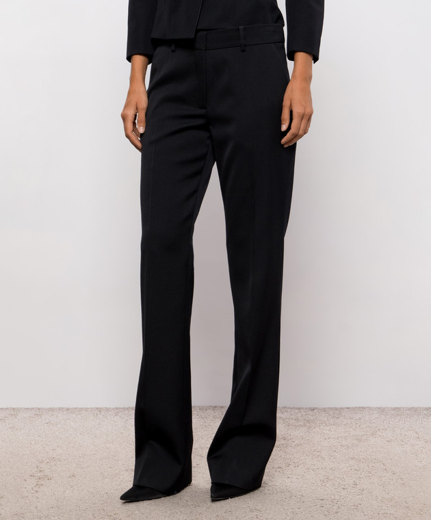 Balmain Черные брюки клеш из шерсти PA0000000052 изображение 3