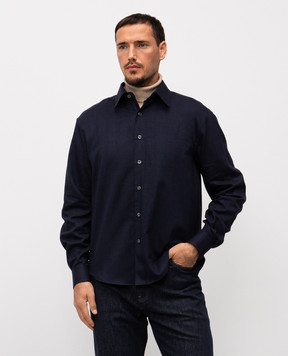 Cashmere&Whiskey Синяя рубашка в тканый узор 11252091148