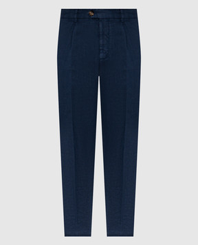 Brunello Cucinelli Сині штани з льону M243DE1450