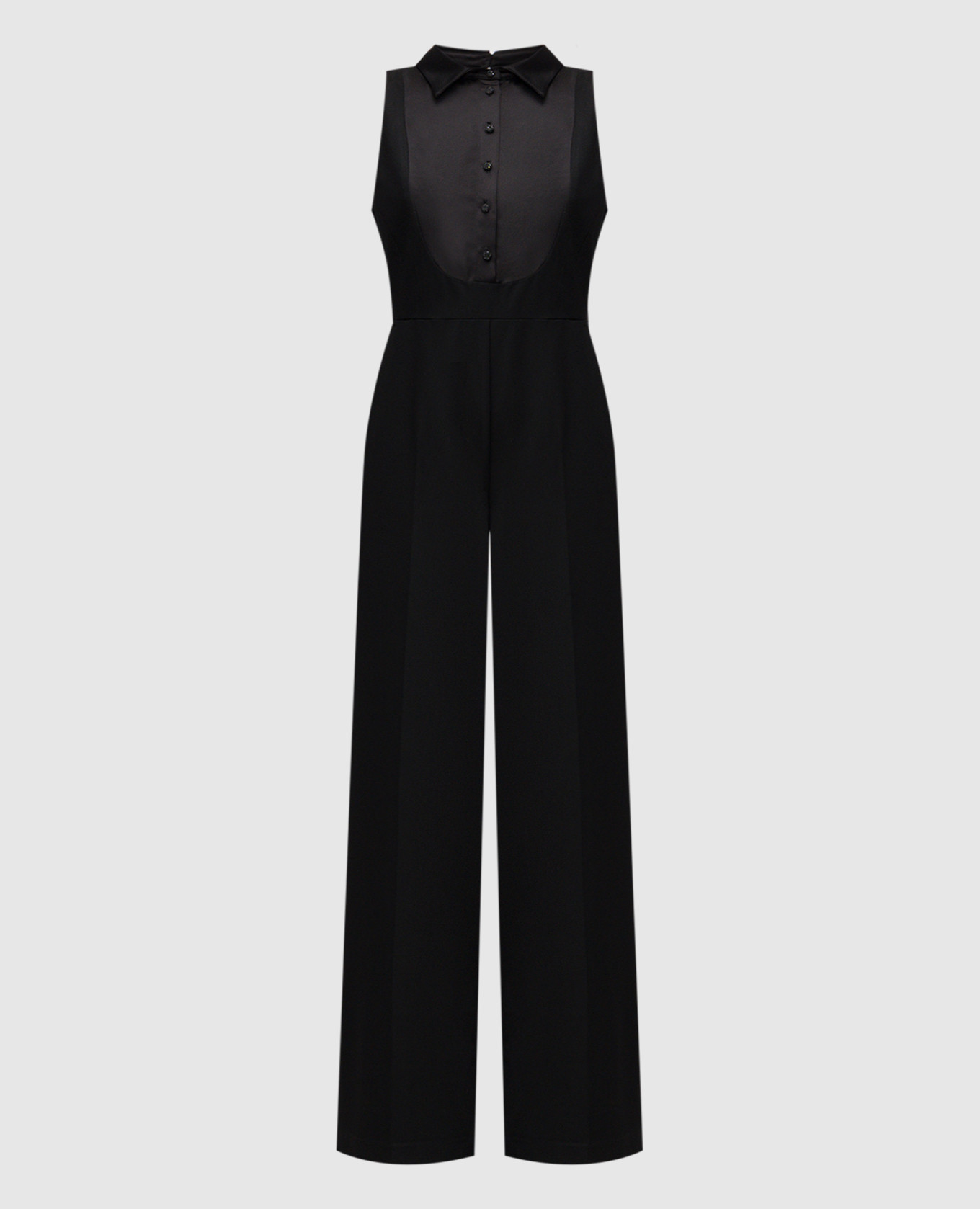 

Черный комбинезон с шерстью с логотипом, Комбинезоны