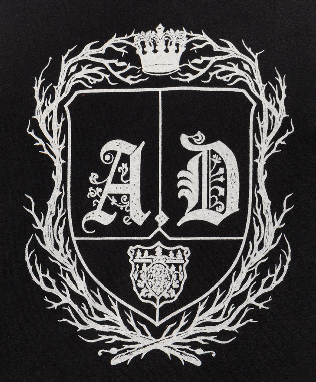 Ann Demeulemeester Чорна футболка з принтом B0014438FA790 зображення 5