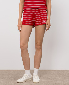Sporty & Rich Червоні шорти в смужку SH071710326RE33