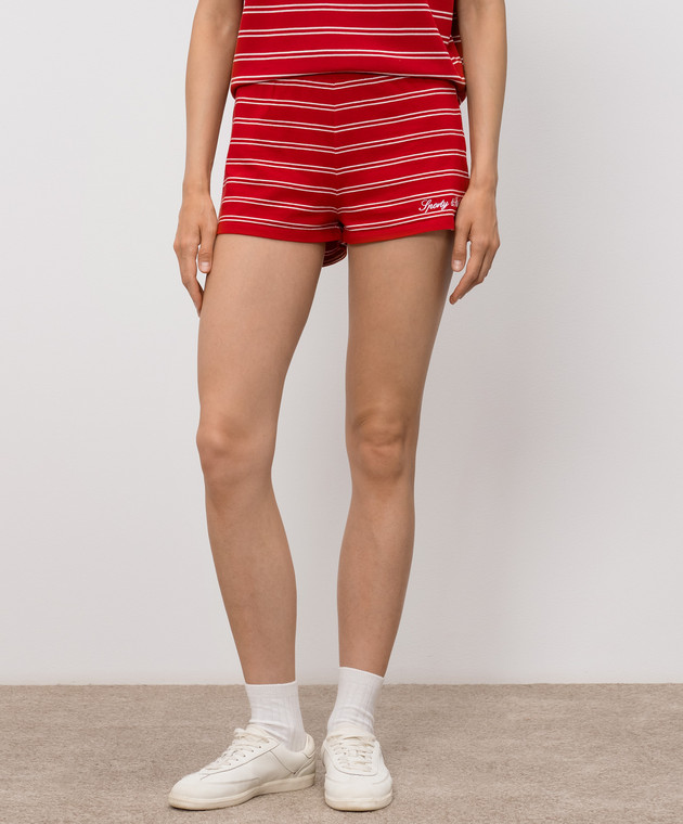 Sporty & Rich Червоні шорти в смужку SH071710326RE33 зображення 3