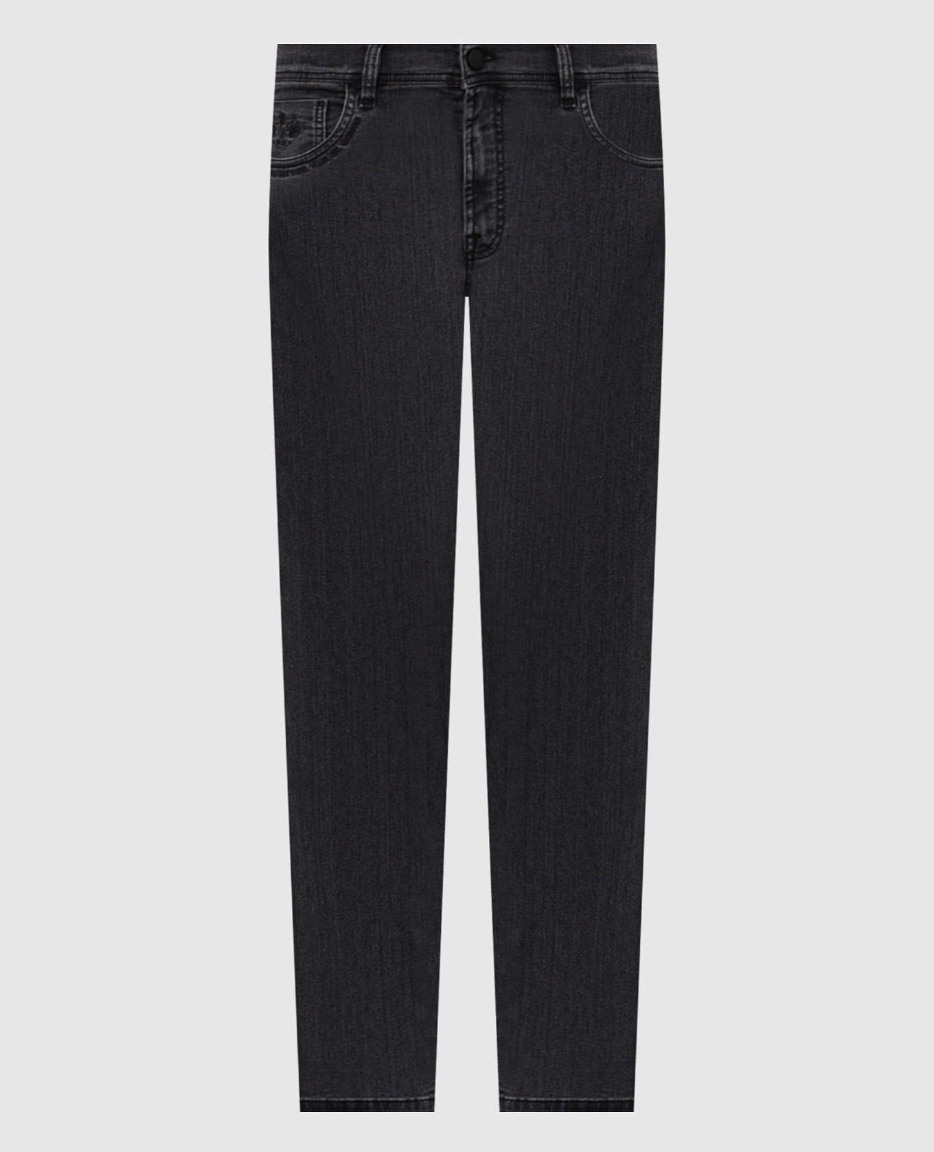 

Черные джинсы Costantino с эффектом потертости, Черный, Зауженные джинсы