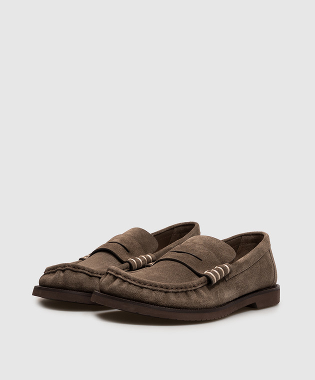 JW Anderson Коричневі замшеві лофери MO0005LA0415 зображення 2