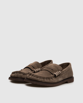 JW Anderson Коричневі замшеві лофери MO0005LA0415