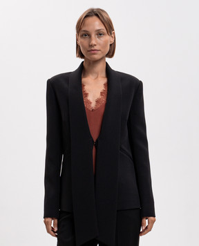 Twinset Черный жакет с акцентным воротником 262AP2343