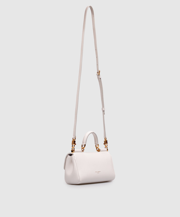 Dolce&Gabbana Біла шкіряна сумка My Sicily BB7864B7321 зображення 3