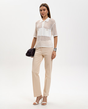 Twinset Біле ажурне поло 261AP3033