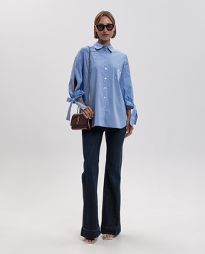 Twinset Голубая рубашка в полоску 262TP276A