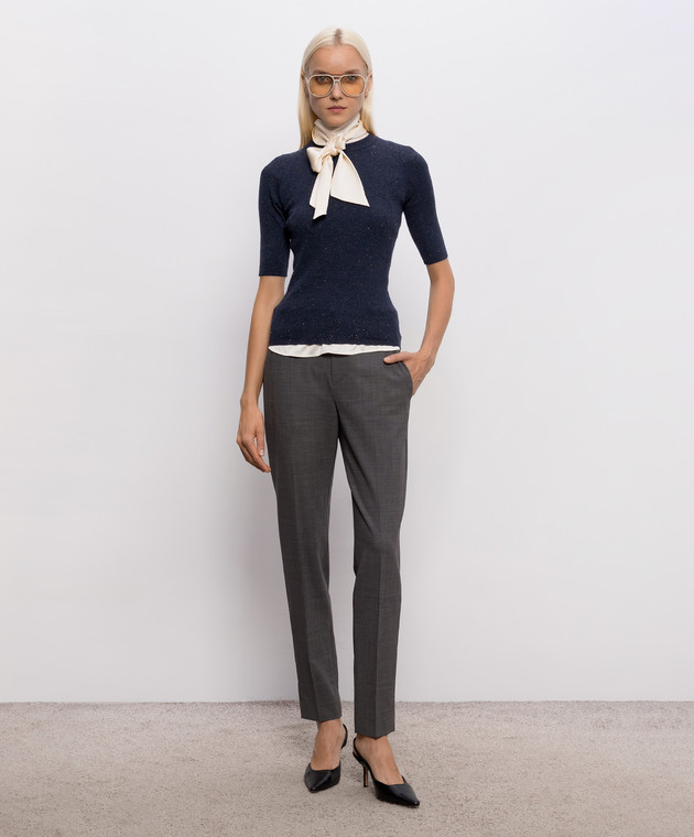 Brunello Cucinelli Сірі штани з вовною M0W07P8584 зображення 2