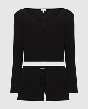 Dore & Rose Чорна піжама Henley HENLEYSLEEPSET