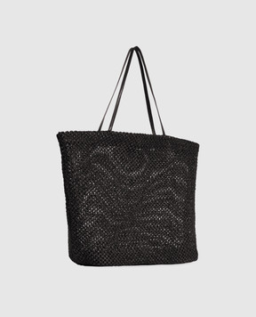 The Row Черная плетеная сумка Barn с рафией W2074WL6