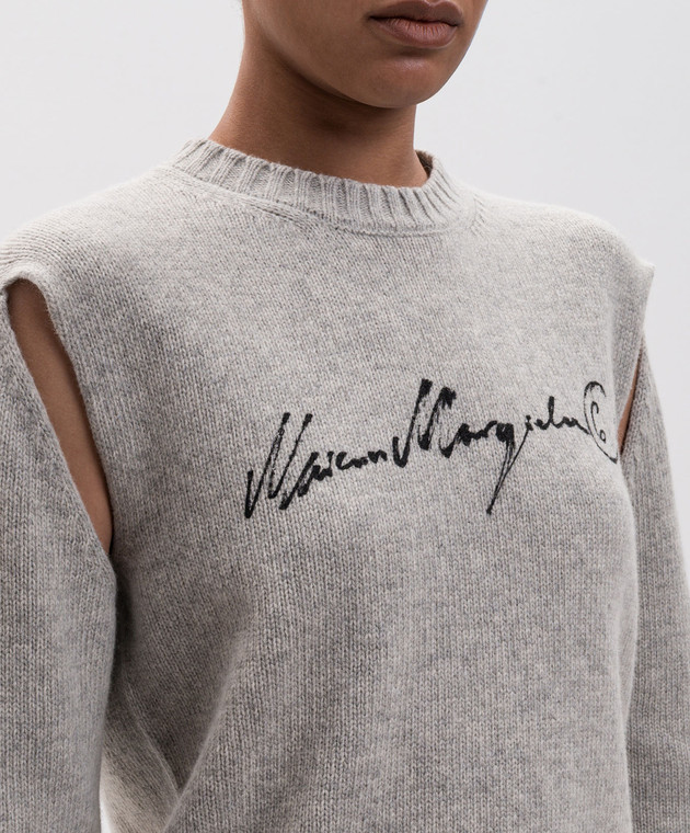 Maison Margiela MM6 Серый свитер с шерстью S52HL0065M13288 изображение 5