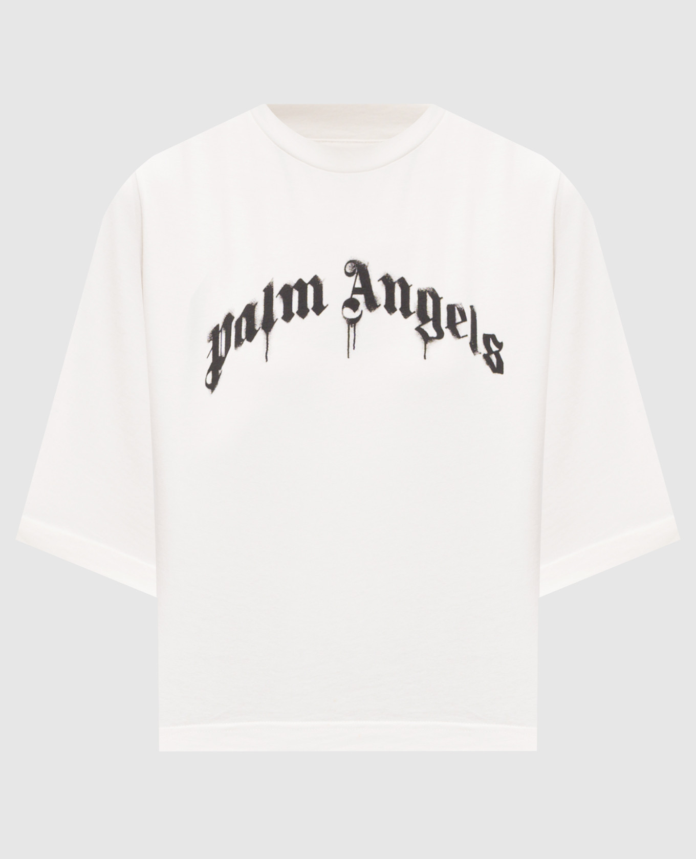 Футболка цвета айвори с принтом логотипа