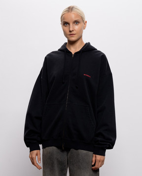 Vetements Черная спортивная куртка с принтом логотипа MH27ZU139Bw
