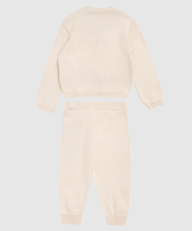 Off-White Дитячий бежевий костюм з джемпера та штанів 44G2X004S26K001 зображення 2