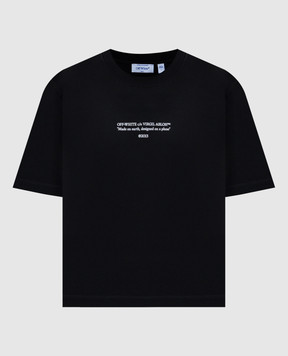 Off-White Черная футболка с логотипом 2AA124S26JER006