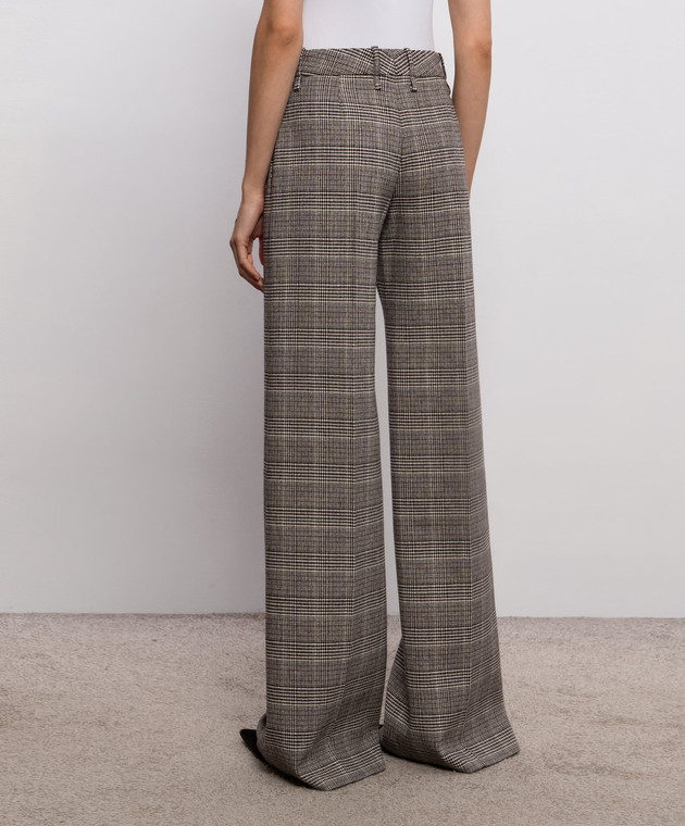 Ermanno Scervino Брюки клеш из шерсти в клеточку D496P308ZHY изображение 4
