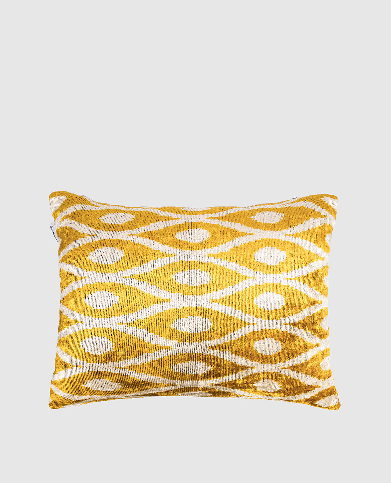 

Декоративная подушка из шелка в принт, Желтый, Подушки