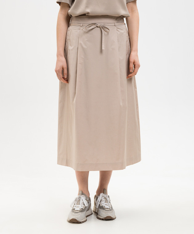 Peserico Бежева спідниця з ланцюжком моніль P05199A01919 зображення 3