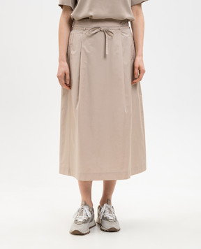 Peserico Бежевая юбка с цепочкой мониль P05199A01919