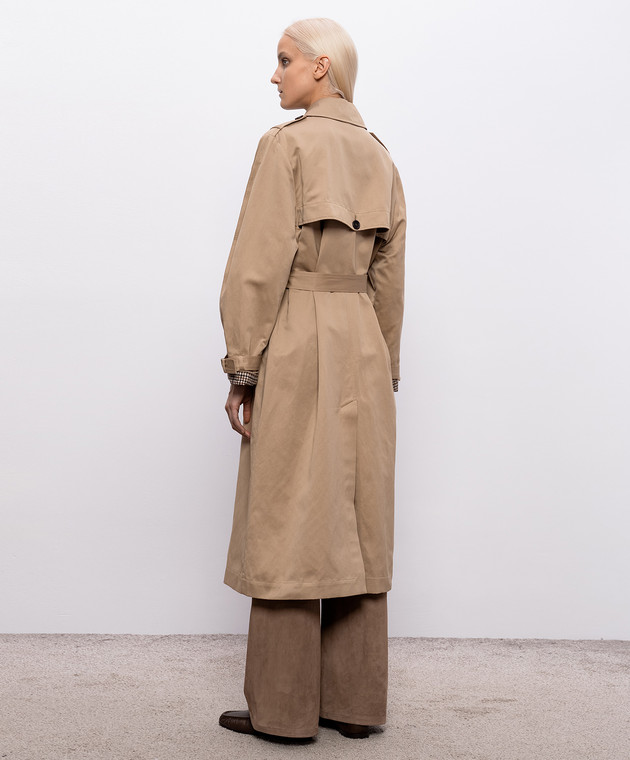 Brunello Cucinelli Бежевый тренч с цепочкой мониль ML5979963P изображение 4