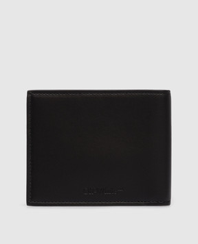 Off-White Черный кожаный портмоне Quote Bifold OMNC074C99LEA001