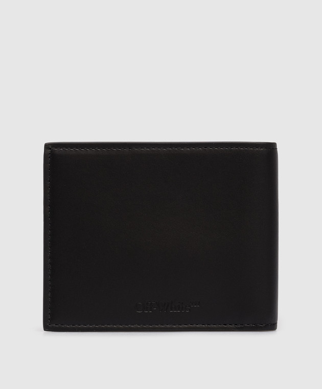 Off-White Черный кожаный портмоне Quote Bifold OMNC074C99LEA001 изображение 2