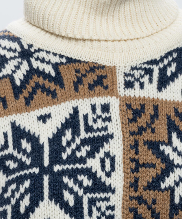 Magda Butrym Свитер из шерсти и кашемира в жаккардовый узор KNITWEAR14SWEATE386926 изображение 5
