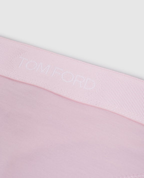 Tom Ford Розовые трусики-тонг с тканым узором логотипа KNJ009JEX166