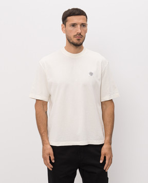 Stone Island Футболка кольору айворі з нашивкою логотипа L2S152100030S0500