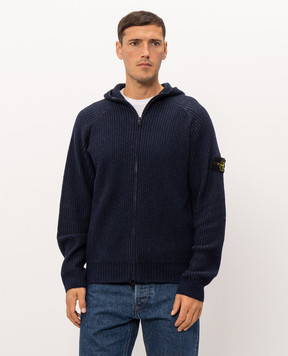 Stone Island Синий кардиган из кашемира L2S155100067S0N21