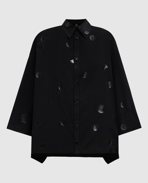 Y`S Yamamoto Черная рубашка в горох YQB05025