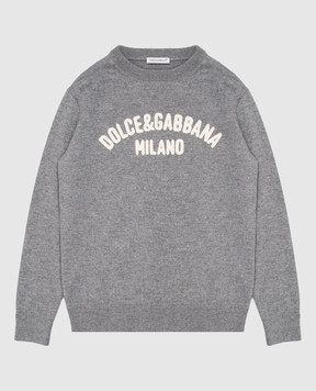 Dolce&Gabbana Дитячий сірий джемпер з вовни та кашеміру L4KWE2JGMLD26
