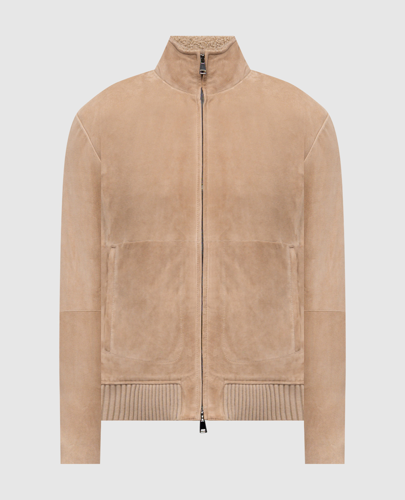 

Бежевая замшевая куртка, Бежевый, Кожаные куртки