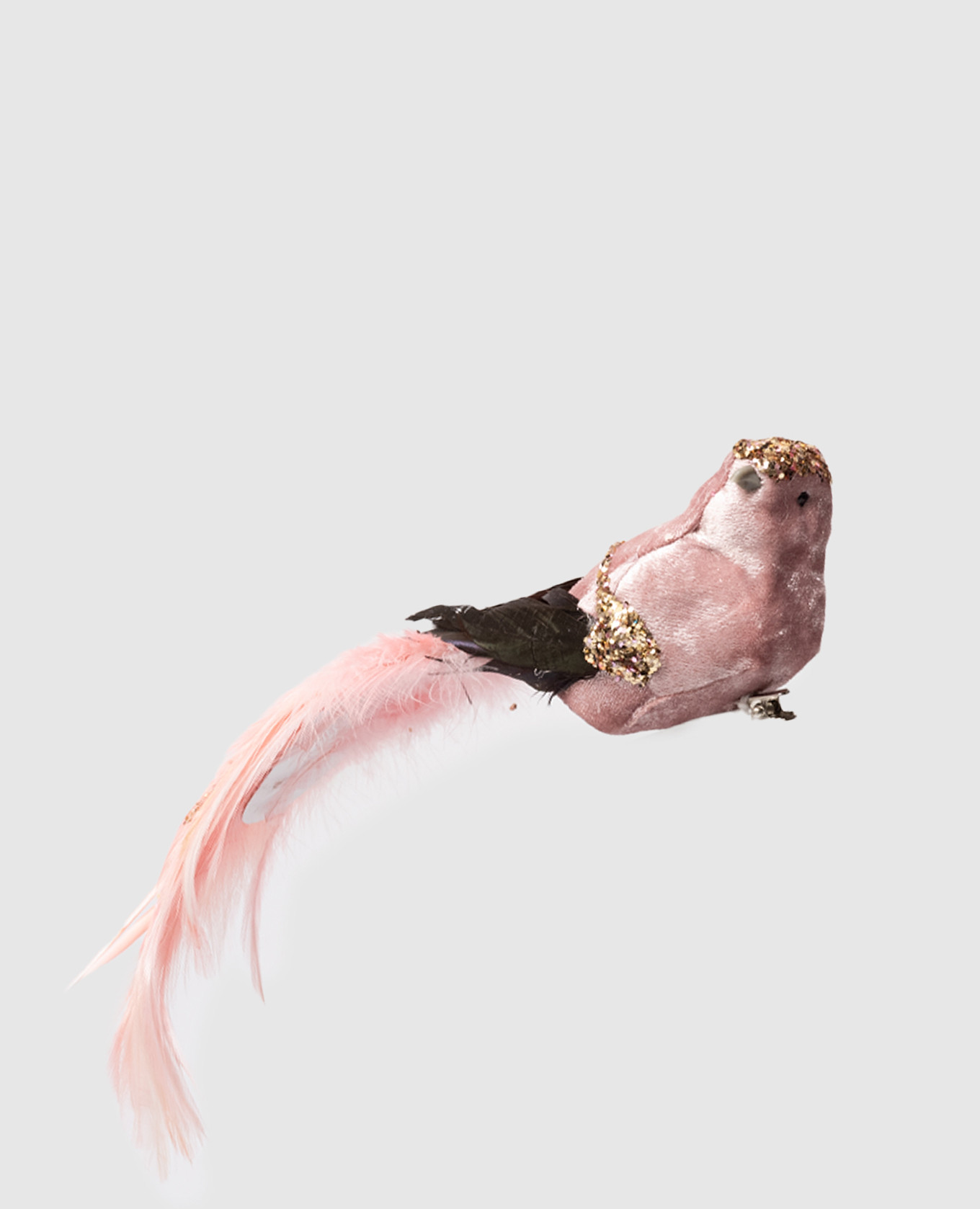 

Елочная игрушка Velvet Feather Bird, Розовый, Елочные украшения